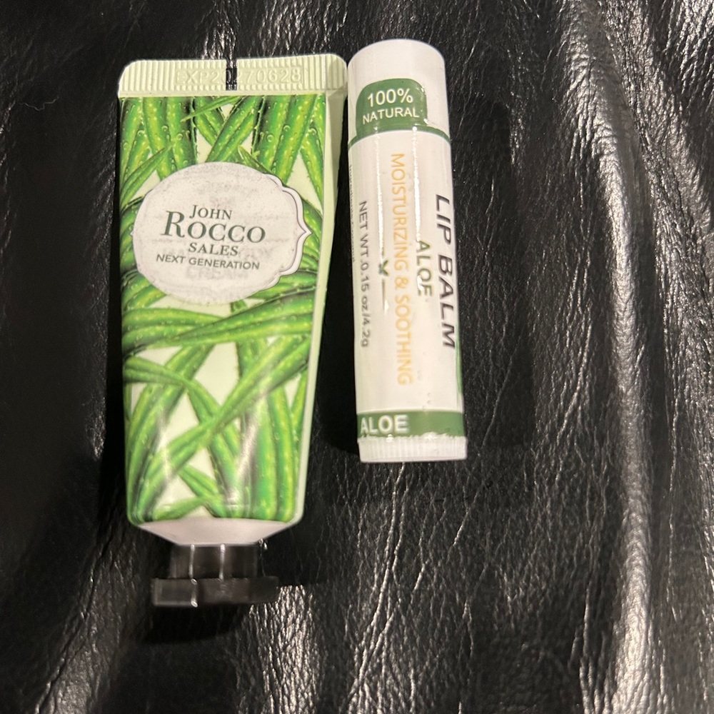 Aloe Moisturizing Lip Balm and Hand Cream Set NWOT sealed